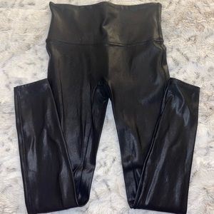 SPANX Faux Leather Leggings in Black